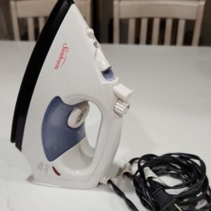 Sunbeam White and Black Iron with Blue Accents